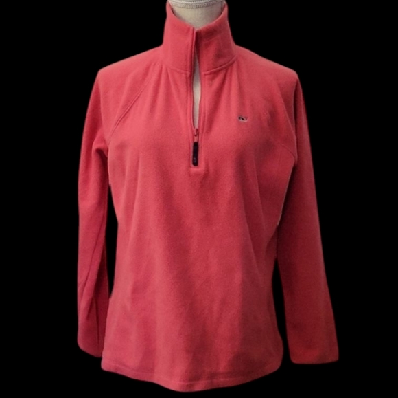 Vinyard Vines Pink Quarter-Zip Pullover - Picture 1 of 3